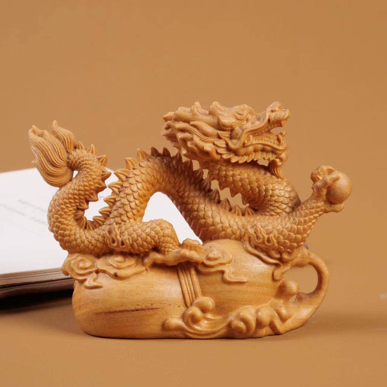 龙年崖柏实木龙摆件生肖龙木雕龙生肖吉祥物工艺品木质龙木头青龙图片