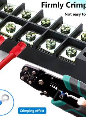 smseace 200pcs 12-Sizes(M3\/M4\/M5\/M6) Insulated Ring Termi