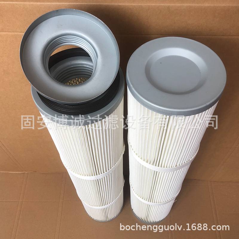 厂家 钻机内螺纹除尘滤芯1570 聚酯纤维粉尘集尘滤筒