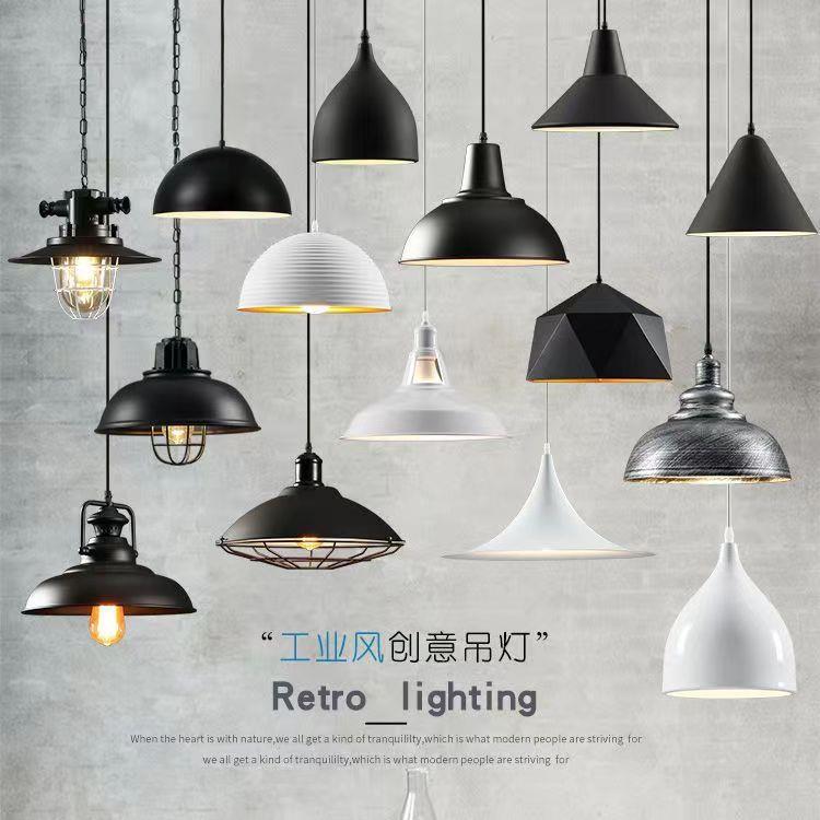 工业风吊灯创意个性烧烤餐厅吧台火锅饭店店铺商用咖啡厅单头灯罩