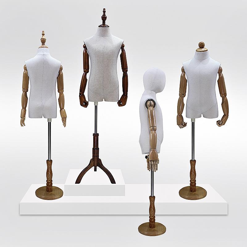 儿童模特带手童装店男女童装小孩拍摄衣架半身道具橱窗展示模特架