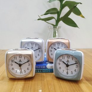 FUDA富达钟表 床头小闹钟 夜光静音简约闹钟 学生客厅卧室小闹钟
