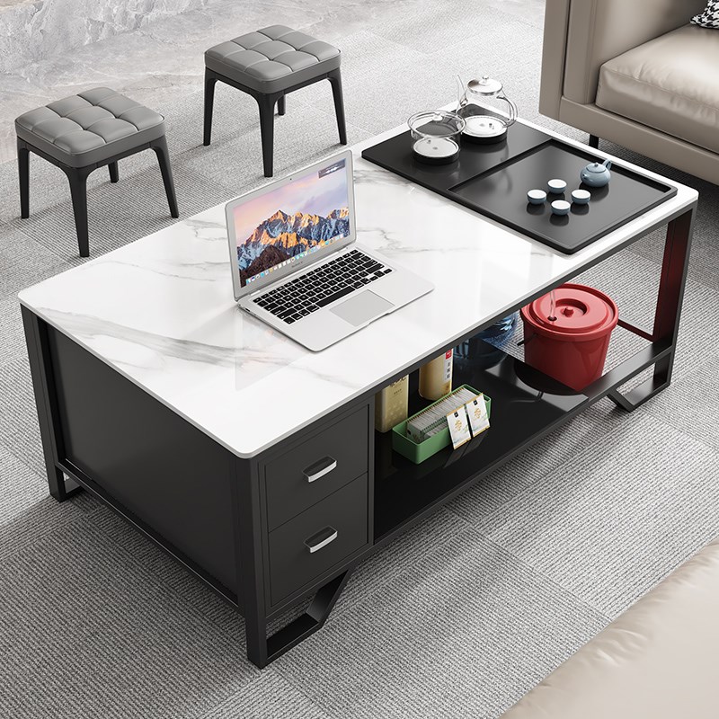 茶几客厅家用岩板泡茶茶台小户型B茶桌烧水壶一体办公室功夫茶桌