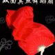 真丝舞蹈扇广场舞加长绸扇中国风古典大红色万疆开场舞演出长扇子