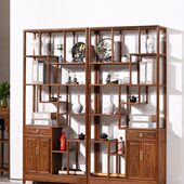 实木多宝阁展示柜仿古置物架古董架 新中式 红木家具 鸡翅木博古架