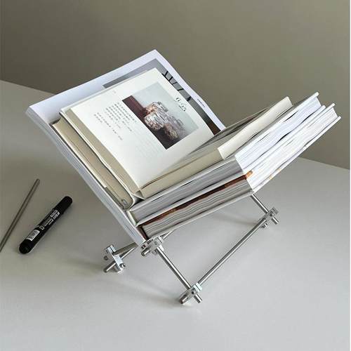 设计师软装不锈钢光轴亚克力杂志架摆件样板房间兽楼处陈列展示架