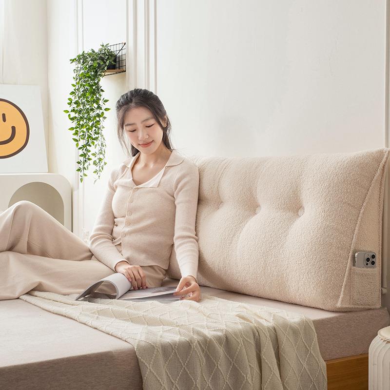 三角床头软包靠背垫可拆洗榻榻米靠枕床上沙发大靠背卧室长条靠枕