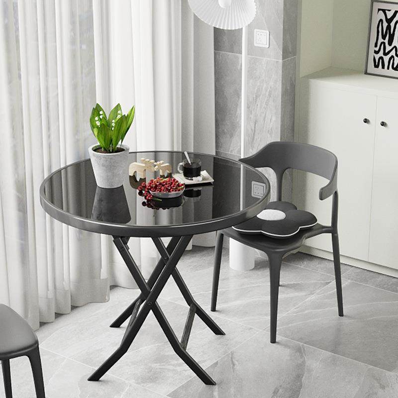 折叠餐桌小户型家用钢化玻璃圆桌饭桌户外可折叠阳台桌子小茶几,户外/登山/野营/旅行用品,户外桌椅套装,淘宝优惠券,粉丝福利购,淘宝优惠卷