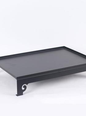 新中式铁艺托盘摆件茶盘茶几茶室家居客厅办公室样板房软装饰品