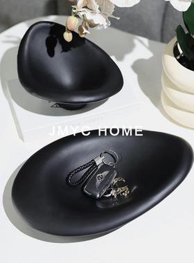 简约意式树脂客厅茶几干果托盘餐厅吧台柜托盆样板间软装饰品摆件