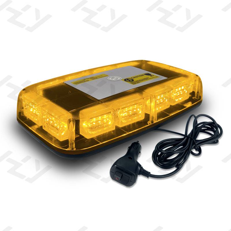 汽车48LED爆闪灯频闪灯12v-24v警示灯磁铁吸顶灯12英寸应急闪光灯