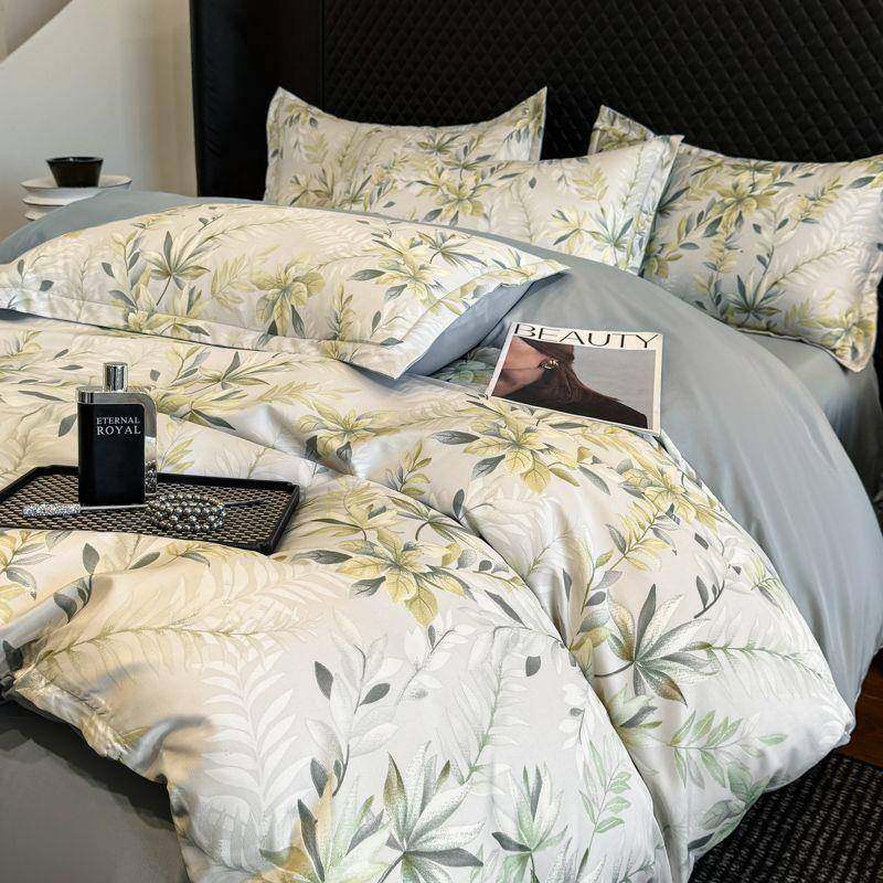 60S高端夏季A类天丝四件套水洗真丝冰丝裸睡床单被套床上用品网红,床上用品,床品套件/四件套/多件套,淘宝优惠券,粉丝福利购,淘宝优惠卷