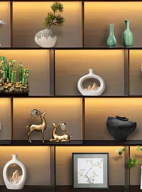 新中式家居摆设样板房间软装饰品书房客厅酒柜玄关博古架摆件