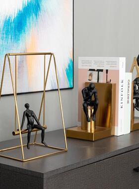 现代创意人物雕塑摆件家居饰品体操运动员沉思者轻奢客厅装饰摆设