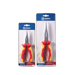 Booher宝合工具VDE绝缘工具-双色VDE绝缘尖嘴钳钳子0220106