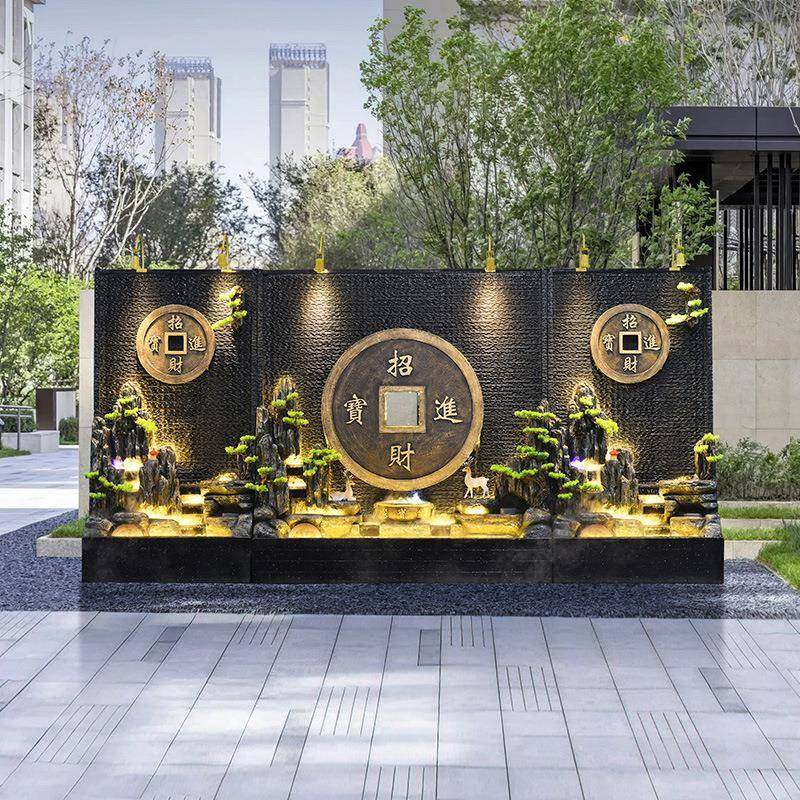 大型水幕墙庭院假山鱼池别墅玄关屏风酒店流水墙造景花园喷泉摆件,家居饰品,流水摆件,淘宝优惠券,粉丝福利购,淘宝优惠卷