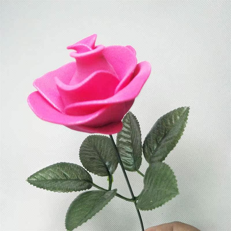 仿真花玫瑰花叶子 丝网花六片玫瑰叶深浅色装饰婚庆叶片 六叶布叶
