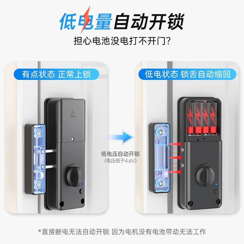 免打孔隐形门锁智能刷卡遥控门锁电子感应室内门锁房门木门暗锁