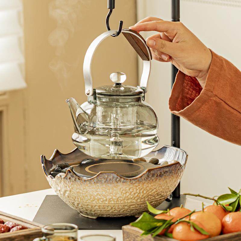 围炉煮茶室内家用网红全套电陶炉煮茶花茶茶具套装玻璃茶壶煮茶器,餐饮具,茶壶,淘宝优惠券,粉丝福利购,淘宝优惠卷