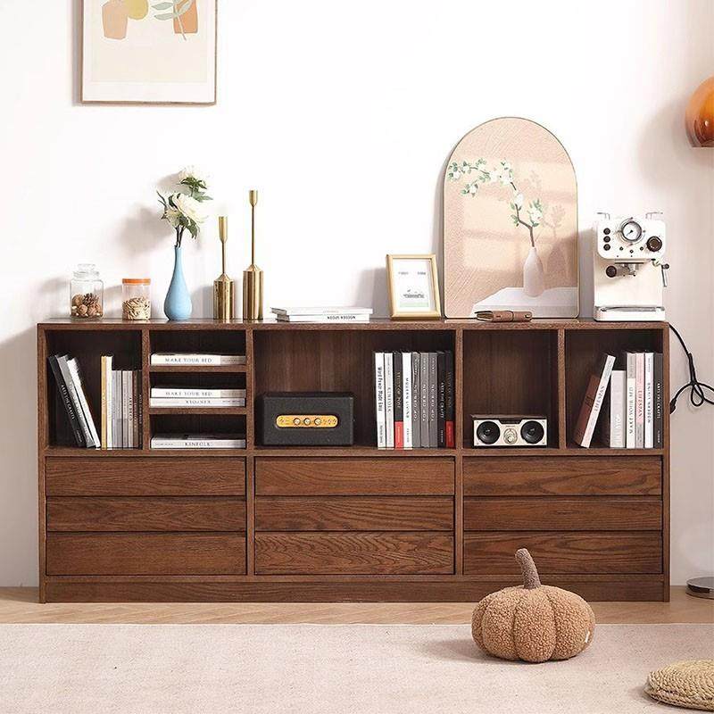 全实木多功能红橡木黑胡桃色组合书柜架矮客厅电视墙抽屉收纳柜子,玩具/童车/益智/积木/模型,其它,淘宝优惠券,粉丝福利购,淘宝优惠卷