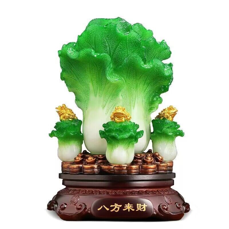八方来财白菜摆件家居客厅玄关酒B柜前台装饰公司店铺乔迁开业送