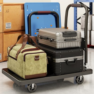 小推车拉货专用重型可承重耐用z静音轮可折叠搬运平板车快递手拉