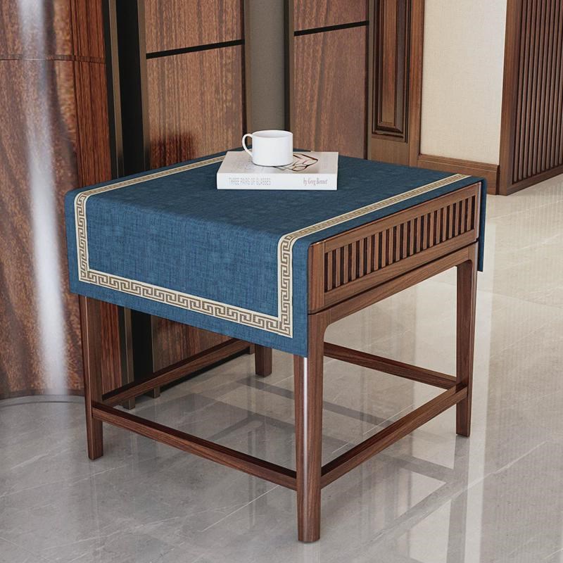 S588中式茶几桌布电视柜长方形盖E布方几垫茶桌台布仿棉麻布艺桌