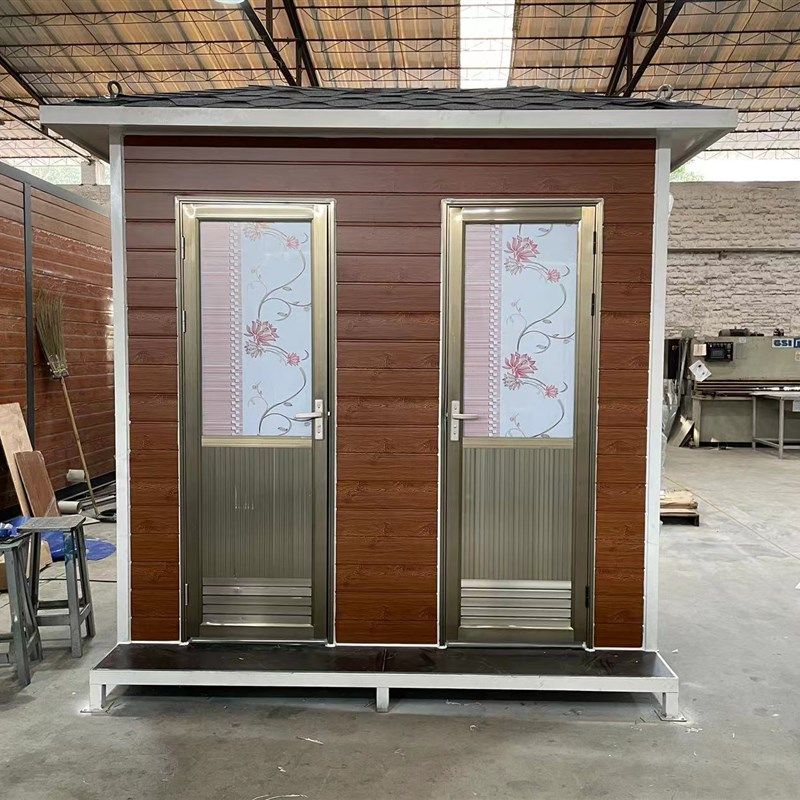 定制金属雕花板移动厕所淋浴房户外专J用双人位卫生间美观大方