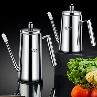 西来美304不锈钢油壶家用大容量装油罐厨大号欧式油壸倒油瓶包邮