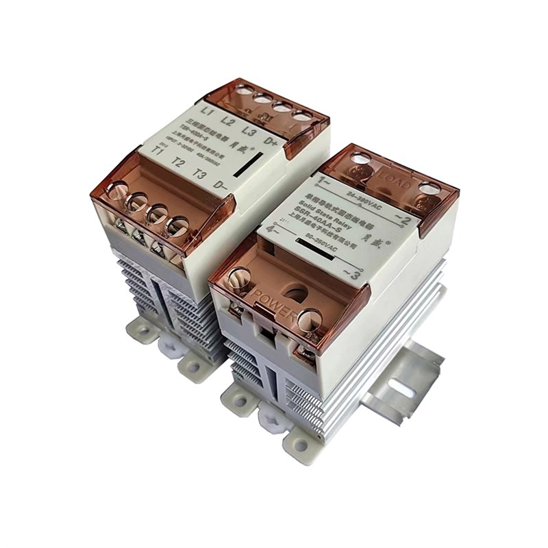 单相三相导轨式固态继电器卡轨安装交流控交流无触X点固态继电器