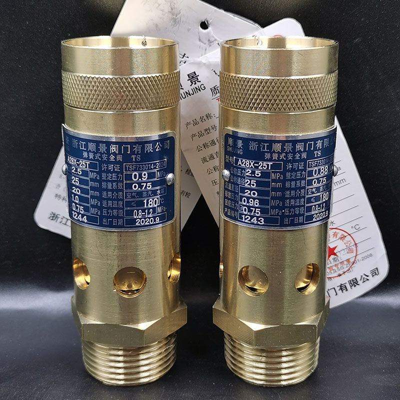 A28X-2d5T/A28X-16T储气罐空压机全铜全启式弹簧式安全阀DN20 DN2