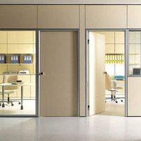 高隔断 钢化玻璃隔断墙 办公室屏风隔间 铝合金形象墙 带百叶隔墙