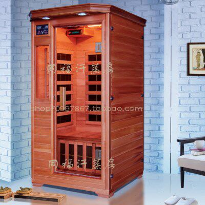 单人红雪松汗蒸房 单人频谱能量屋 家用韩式托玛琳电气石汗蒸房