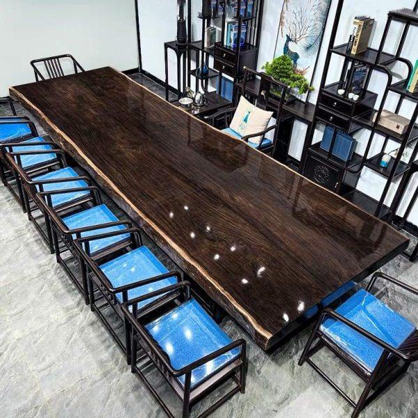 新中式实木大板茶桌椅组合黑檀原木简约茶桌公室家用禅意泡茶台,商业/办公家具,茶台/茶桌,淘宝优惠券,粉丝福利购,淘宝优惠卷