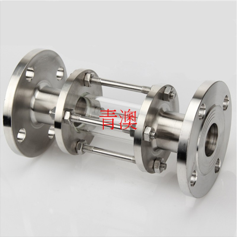 304/a316L不锈钢法兰直通视镜 直流观察窗 玻璃管道直通视盅 视窗