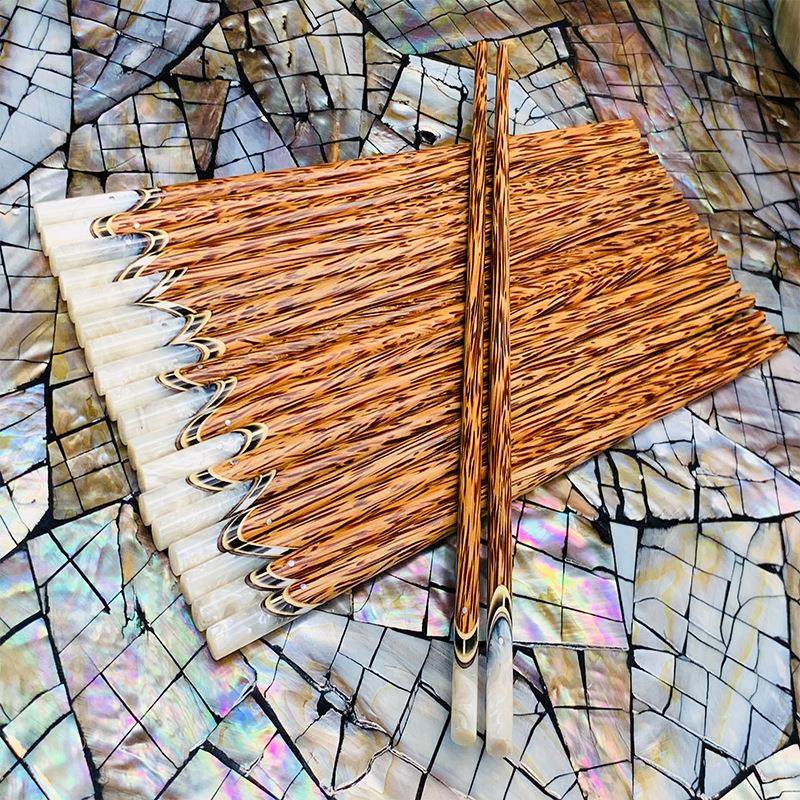 越南老椰木筷子贝壳镶嵌家用新款防滑霉精品耐高温10双装,餐饮具,筷子,淘宝优惠券,粉丝福利购,淘宝优惠卷