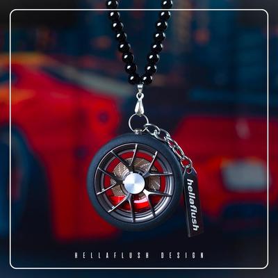 汽车改装BBS轮毂车载挂件后视镜挂饰R星创意带轮胎轮毂车挂件礼品