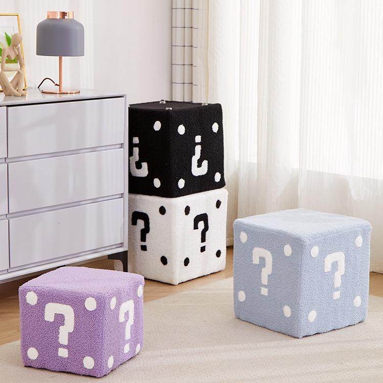 小凳子家用坐墩马里奥问号矮凳可爱客厅沙发凳门口玄关方凳换鞋凳,住宅家具,矮凳,淘宝优惠券,粉丝福利购,淘宝优惠卷