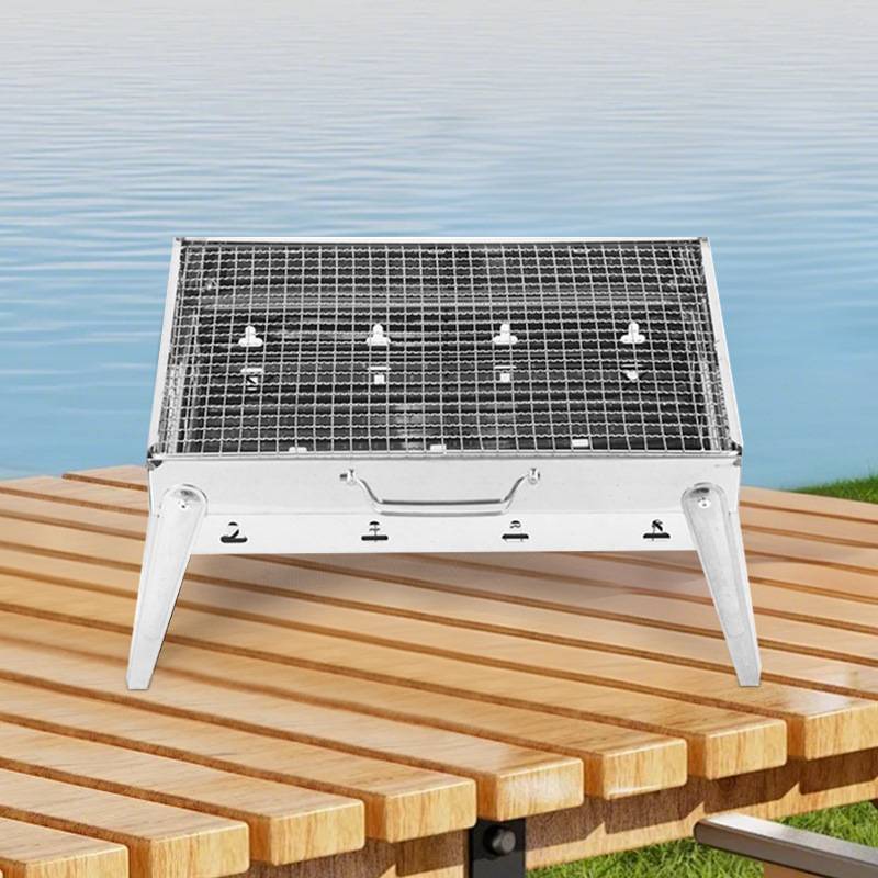 不锈钢材质大号烧烤炉户外便携 家用烧烤架 木炭烧烤箱不锈钢烤炉