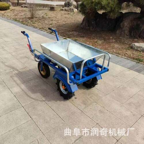 工地砂石料短途推送搬运工具 工厂物料搬运48V电动手推车节能减排