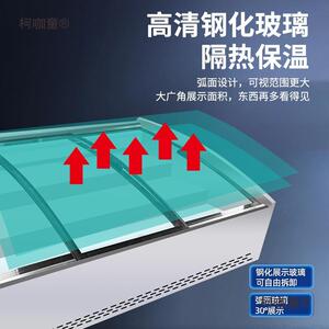 393三层阶式冷保鲜展示柜海鲜藏冻冰台式摆摊三轮梯车炸串水冷麦