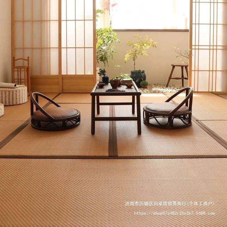椰棕日式榻榻米加热地垫冬季家用黄麻草编透气炕垫可拆卸床垫