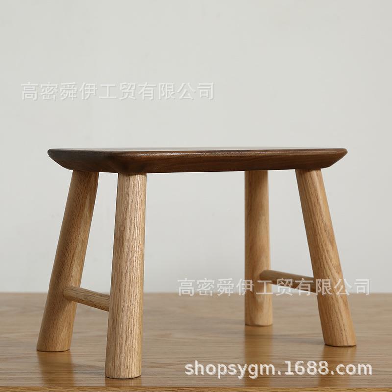 舜全实木214儿童坐凳黑胡伊贸桃木宝宝小凳工子家用简约小板凳防