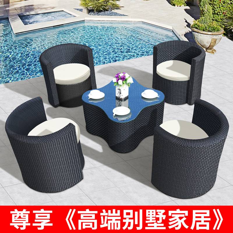 户外藤编沙发室外别墅花园室内客厅阳台藤编休闲藤椅家具沙发组合