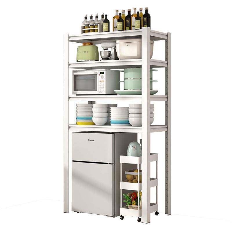 厨房落地置物架小型冰箱上方架子家用微波炉消毒柜洗碗机收纳架