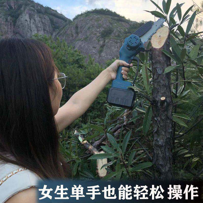 超长高空电动锯树神器电锯充电手提式伐木锯高枝伸缩锂电锯伸缩杆