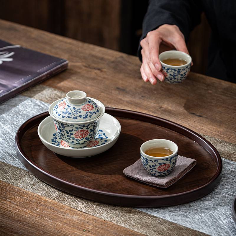 托盘长方形竹制小茶盘日式创意家用简约茶奉茶台茶具收纳