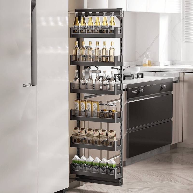 高柜拉篮7层500深度厨房抽屉式大怪物调味深侧拉篮橱柜窄酒置物架