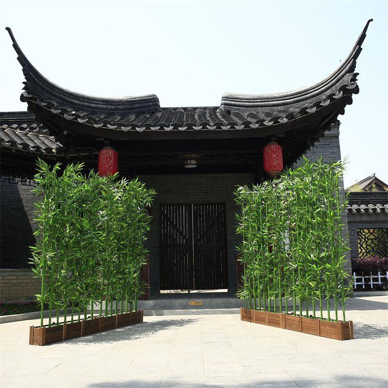 植竹ZQ670677仿真子公司酒店造景隔断屏风假子室内装饰户外遮挡仿