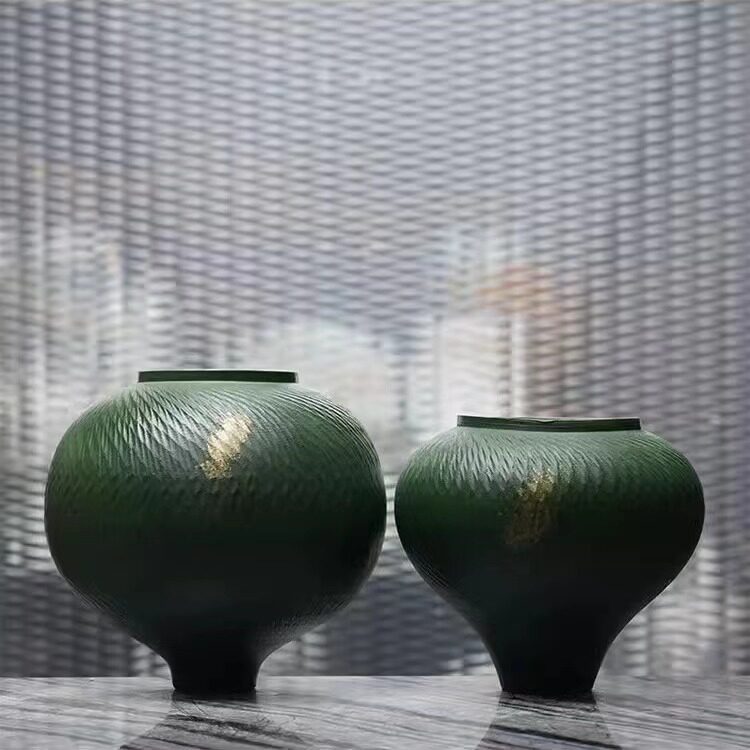 新中式插干花水培两用养花瓶台面陶瓷花瓶插花器餐桌装饰摆件